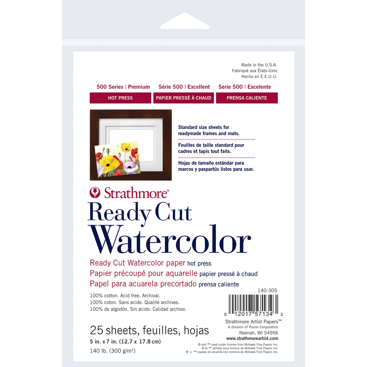 Strathmore Watercolor Paper Pack 5"X7" 25 Sheets 