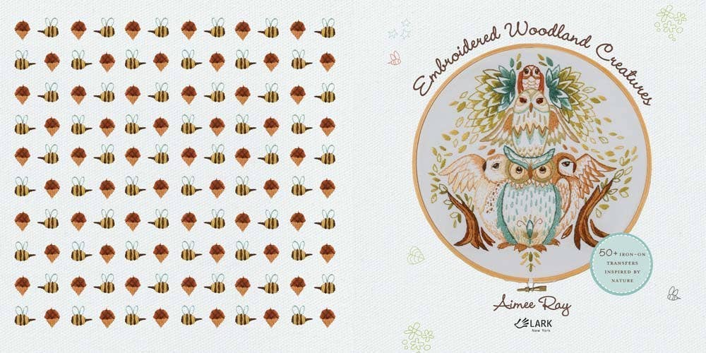 Embroidered Woodland Creatures: 50+ Iron-On Transfers