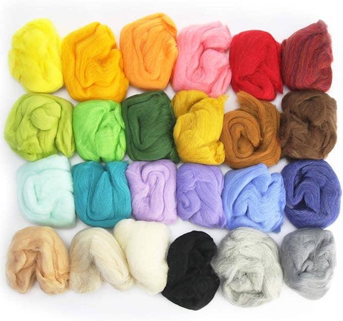 DIY 24 Colors Wool Mix Kit - Premium Merino Craft Set