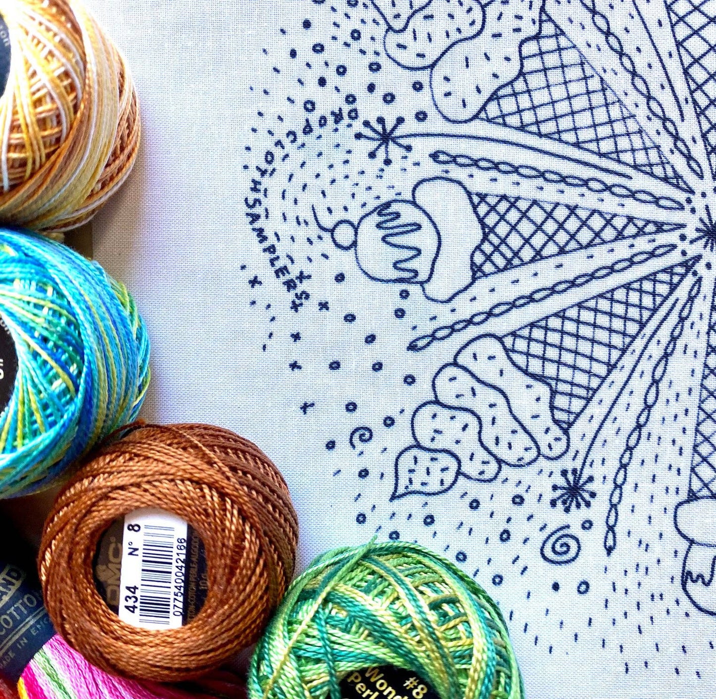 Complete Ice Cream Embroidery Kit