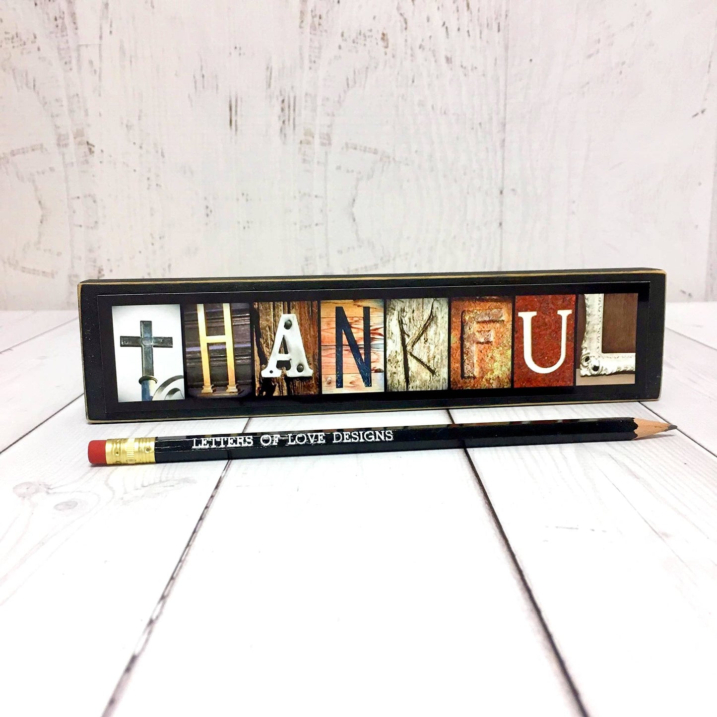 Thankful Art Letter Wood Sign