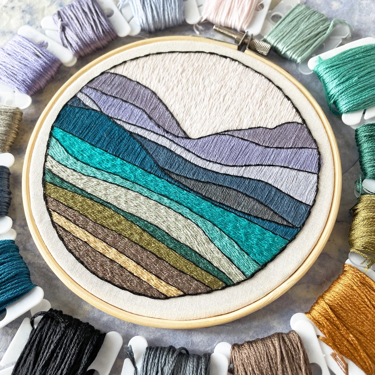 Landscape Embroidery Kit