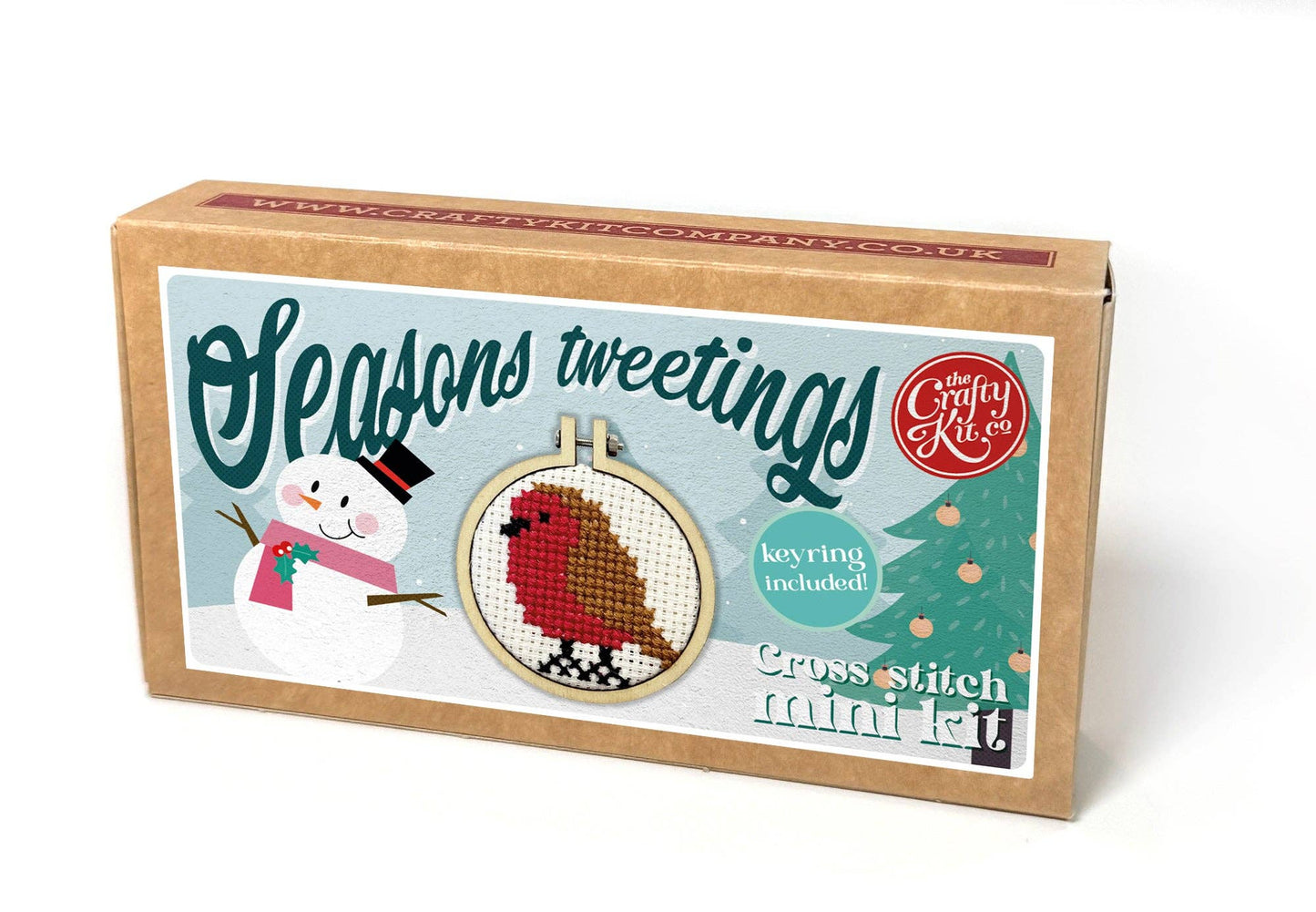 Red Robin Mini Matchbox Christmas Cross Stitch Kit
