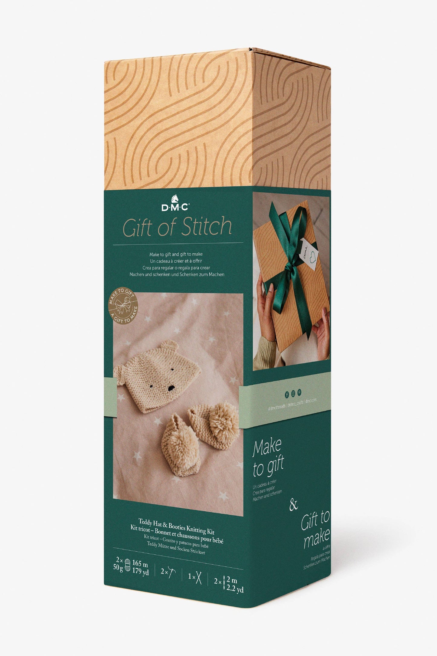 DMC Gift of Stitch Teddy Hat & Booties Knitting Kit, TR107KS