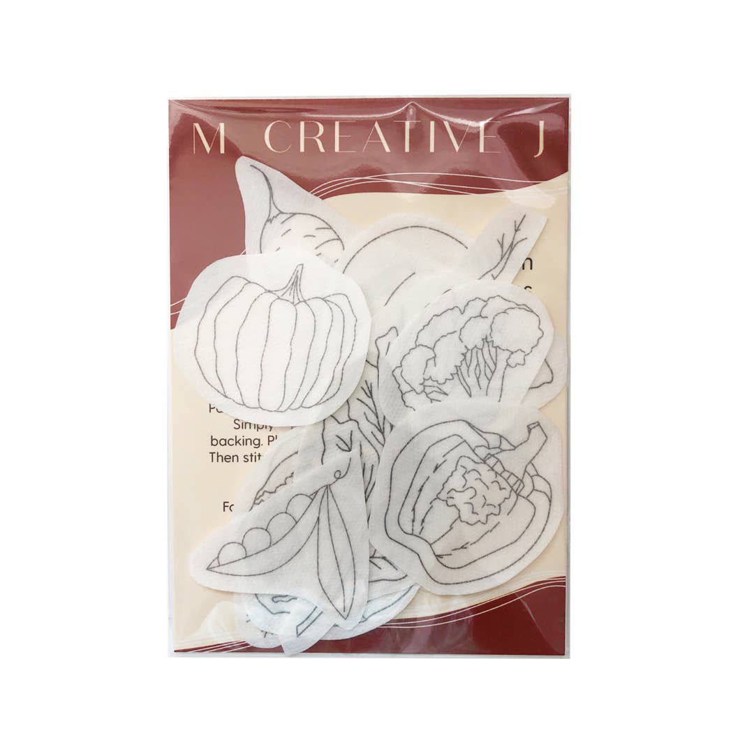 Vegetables - Hand Embroidery Peel Stick & Stitch Patterns
