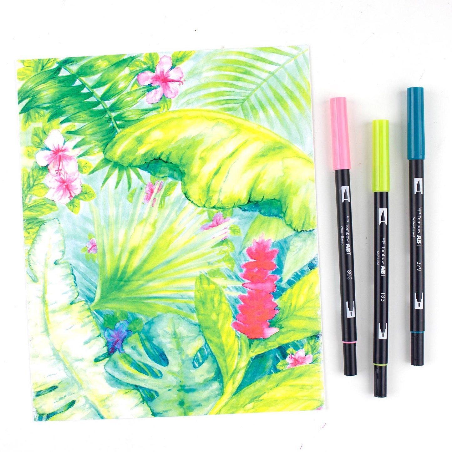 Dual Brush Pen Art Markers - Tropical 6-Pack