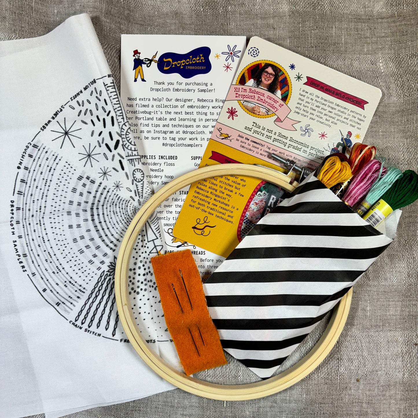 Pie Chart Embroidery Sampler Kit