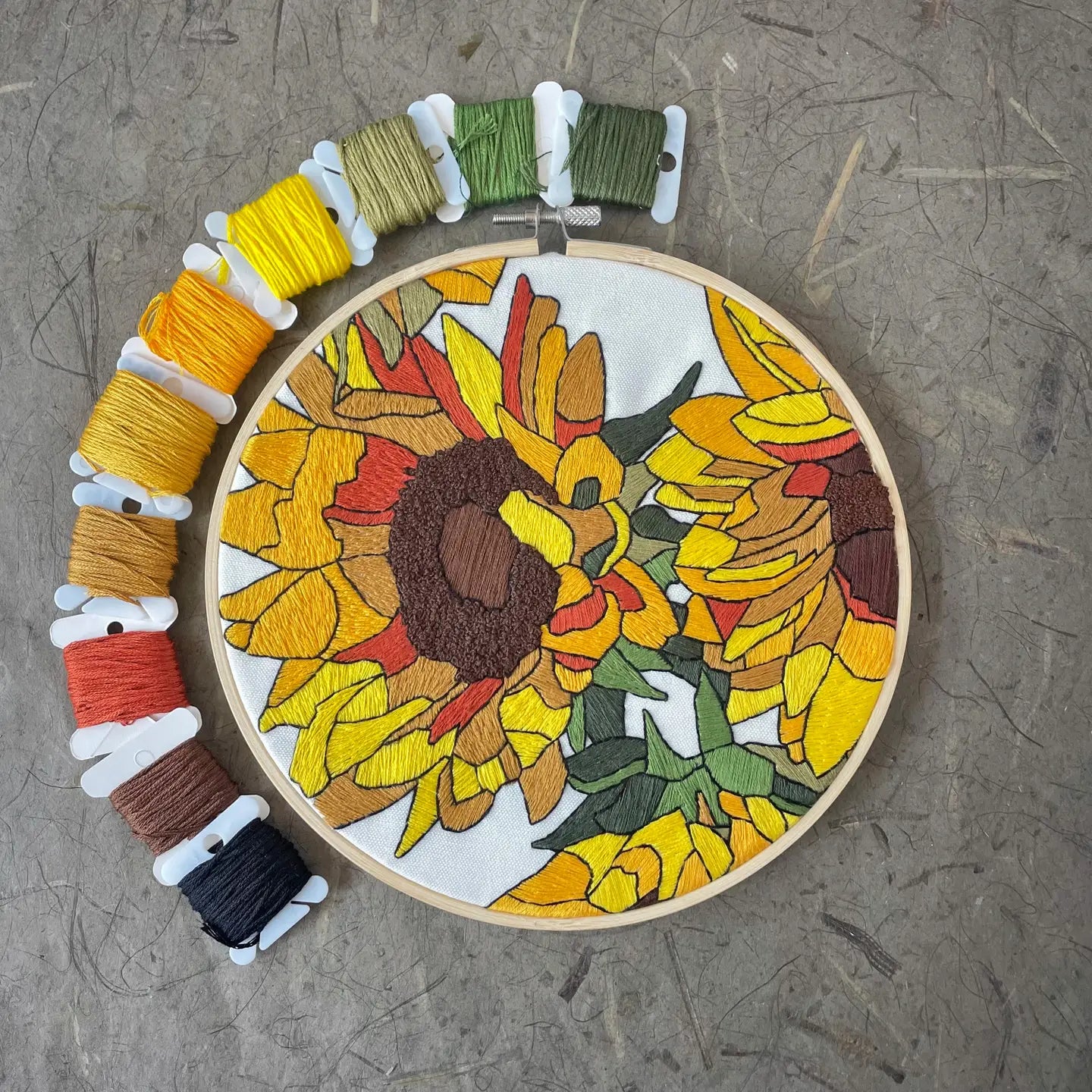Sunflower Embroidery Kit