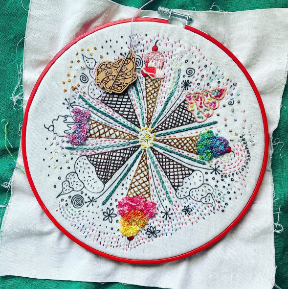 Complete Ice Cream Embroidery Kit