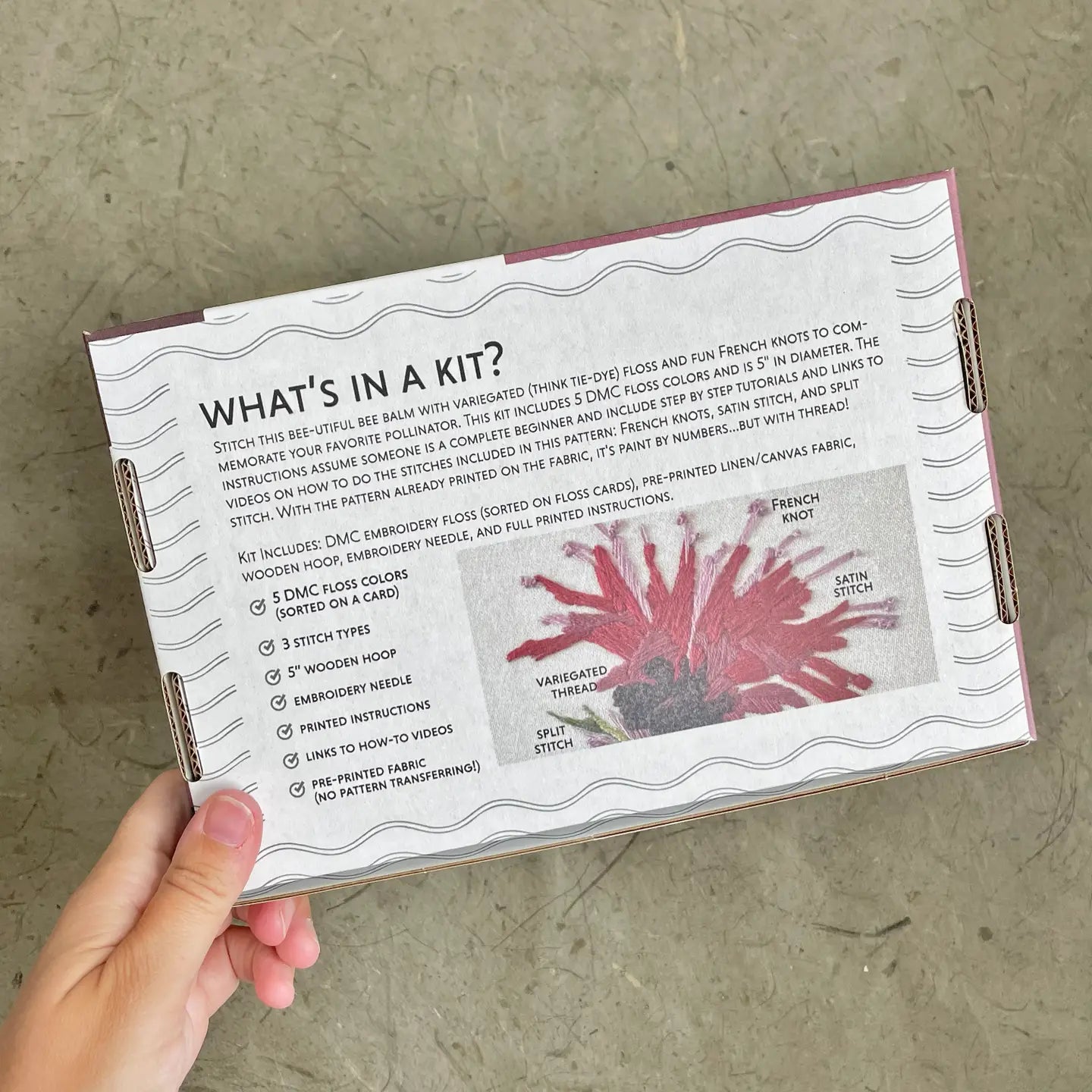 Bee Balm Embroidery Kit