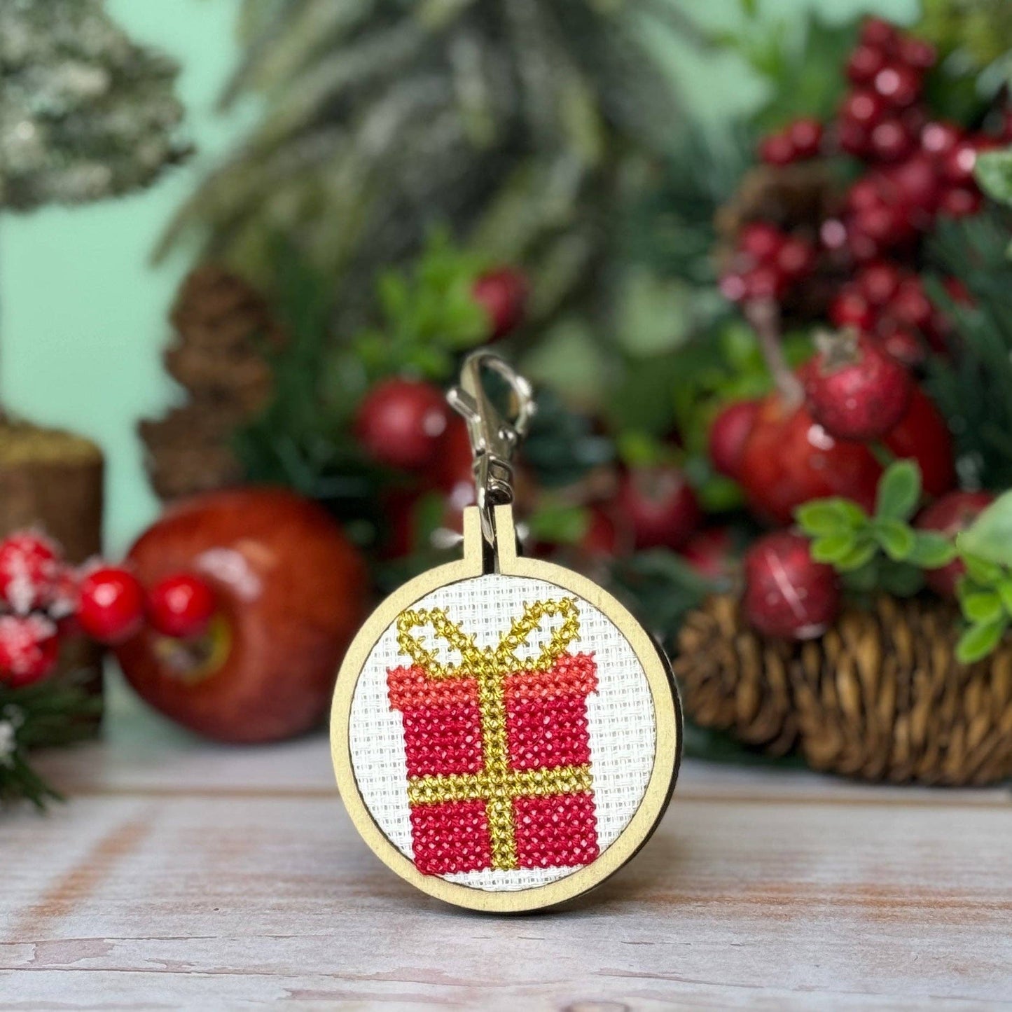 Present Mini Matchbox Christmas Cross Stitch Kit