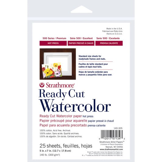 Strathmore Watercolor Paper Pack 5"X7" &nbsp; &nbsp;25 Sheets &nbsp;