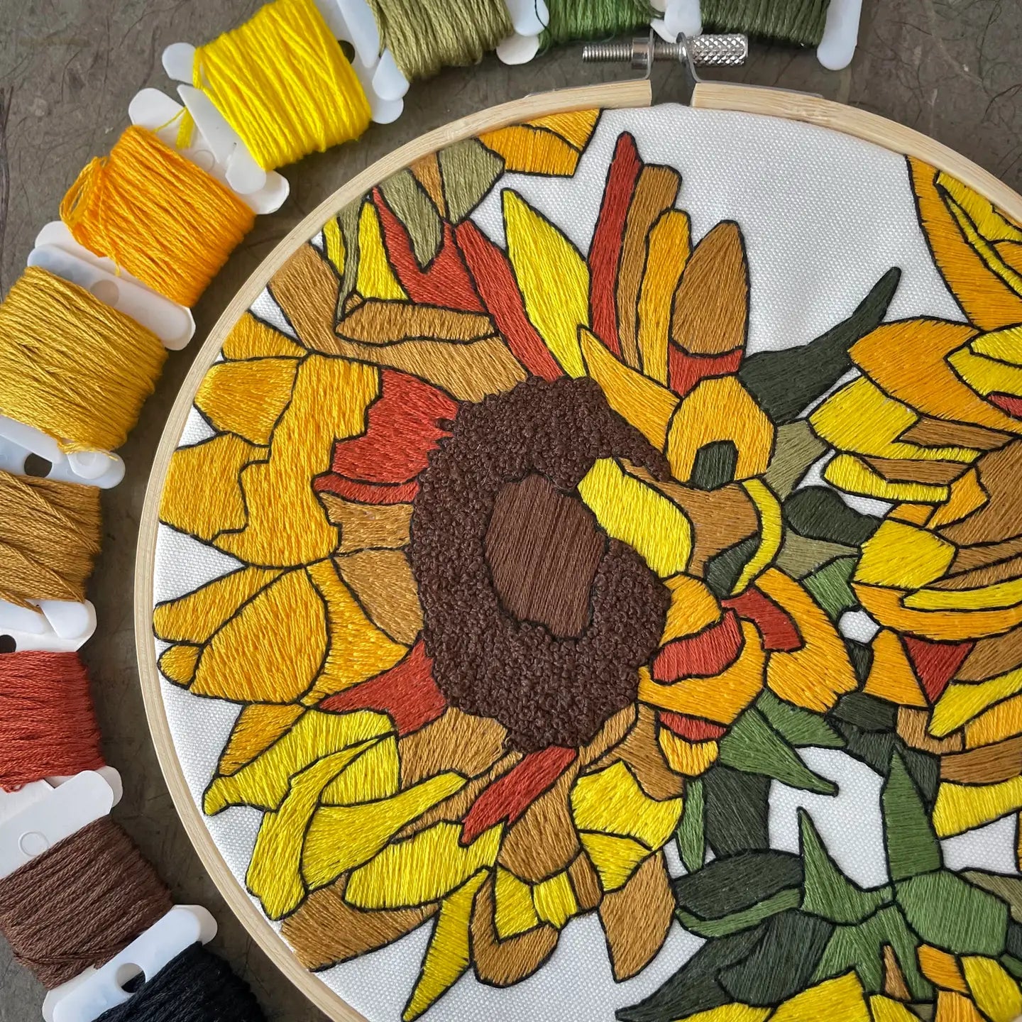 Sunflower Embroidery Kit