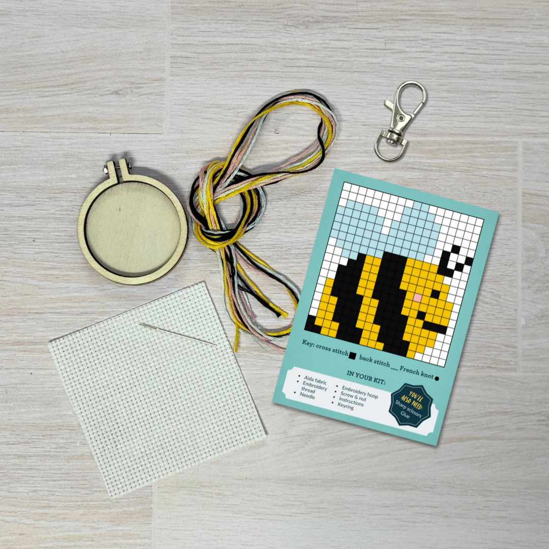 'Bee Yourself!' Mini Matchbox Cross Stitch Kit