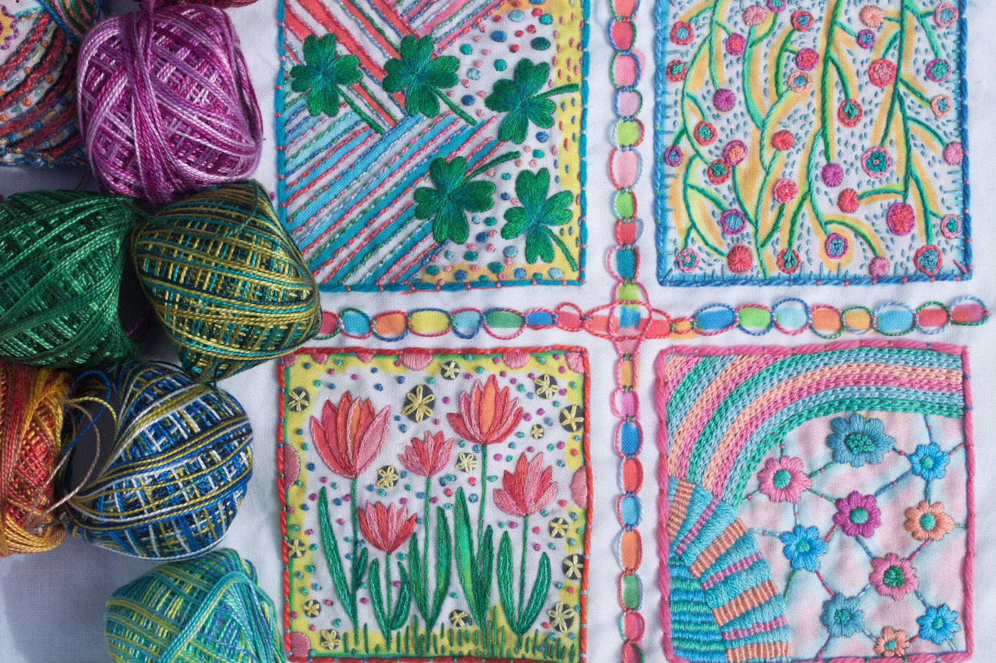 Garden Path Embroidery Sampler
