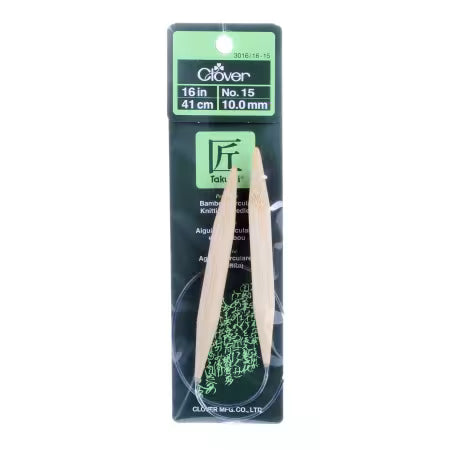 Clover Takumi Circular Needles Size 15 - 16"