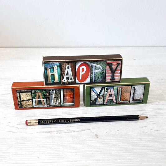Happy Fall Y'all Wood Fall Decor