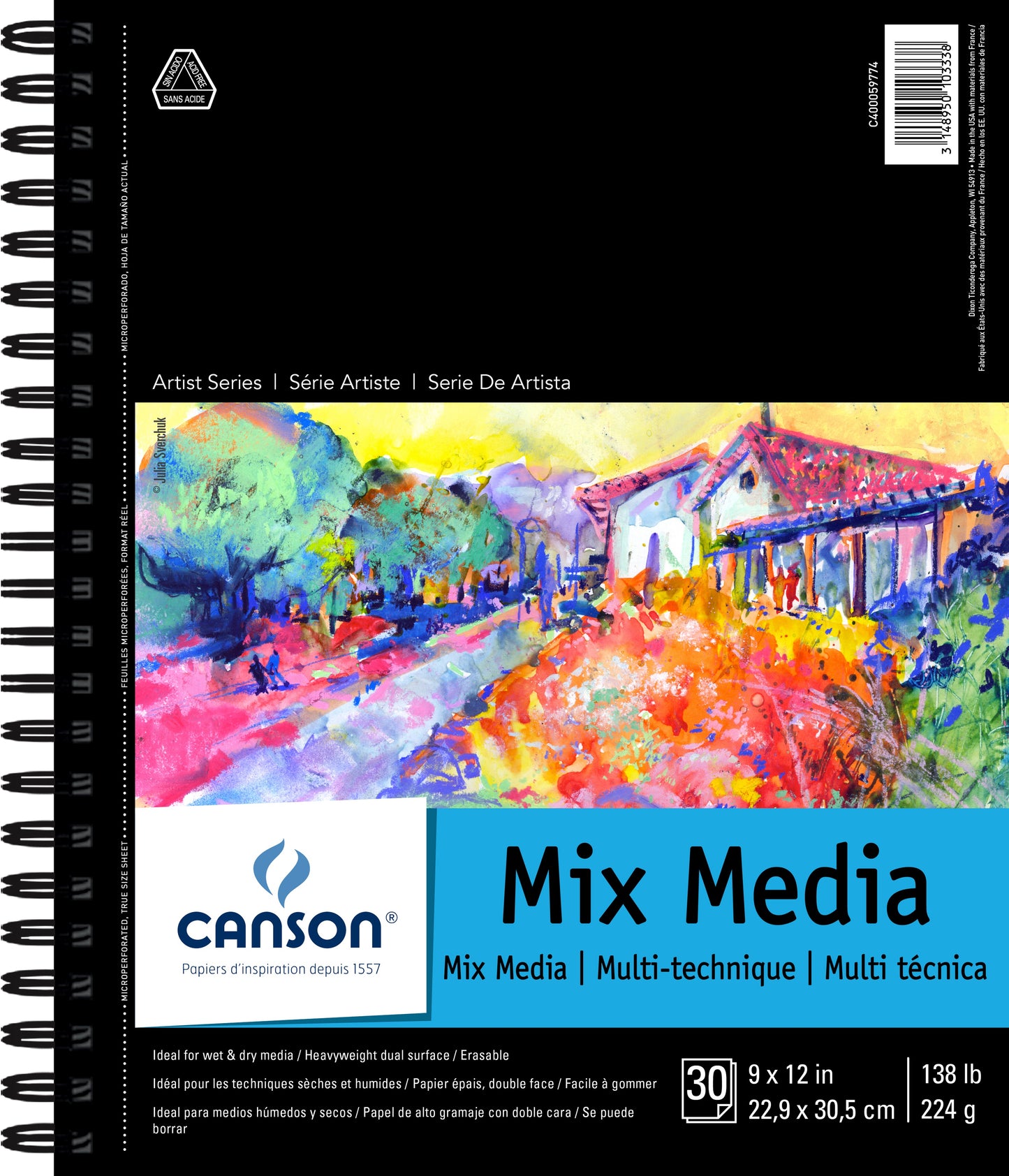Canson Mix Media Pad 9"X12"