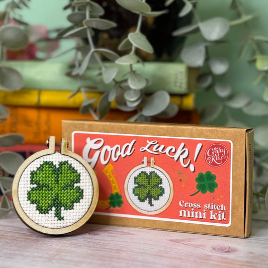 'Good Luck!' Mini Matchbox Cross Stitch Kit