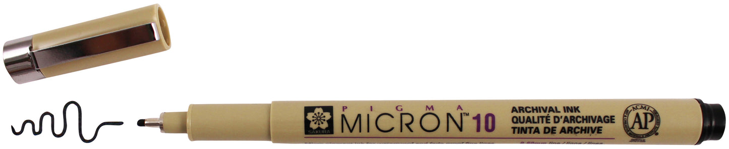 Pigma Micron Pen Black  10 - .60mm