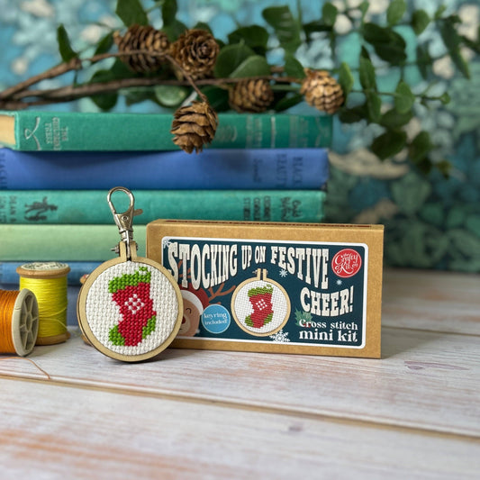 Stocking Mini Matchbox Christmas Cross Stitch Kit
