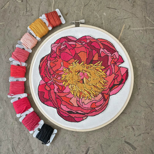 Peony Embroidery Kit