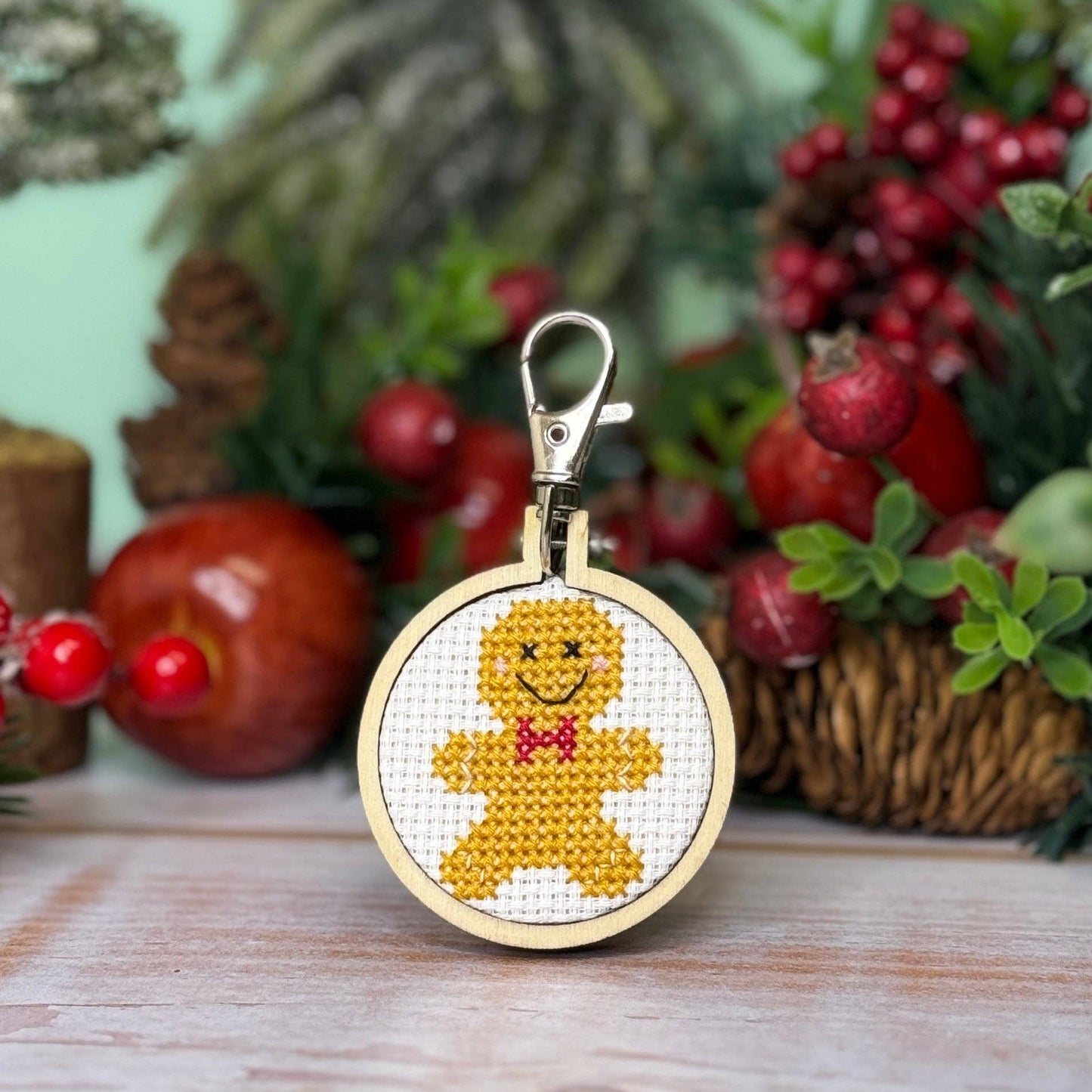 Gingerbread Man Mini Matchbox Christmas Cross Stitch Kit