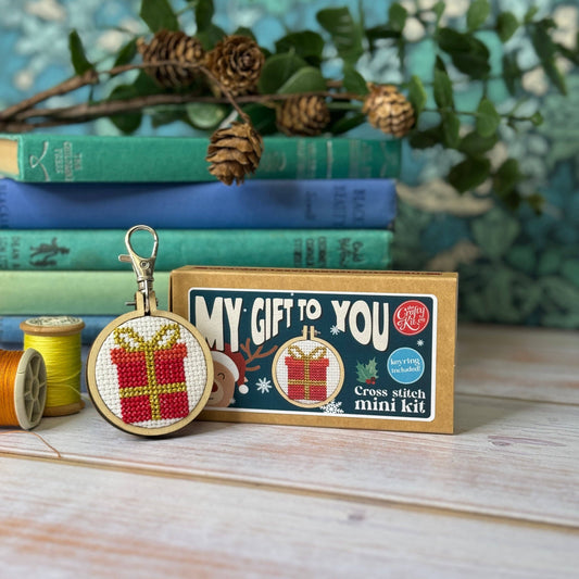 Present Mini Matchbox Christmas Cross Stitch Kit