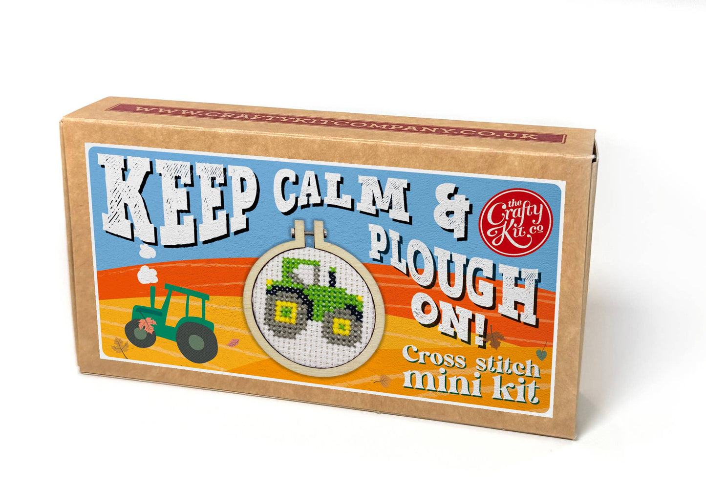 'Keep Calm and Plough On!' Mini Matchbox Cross Stitch Kit