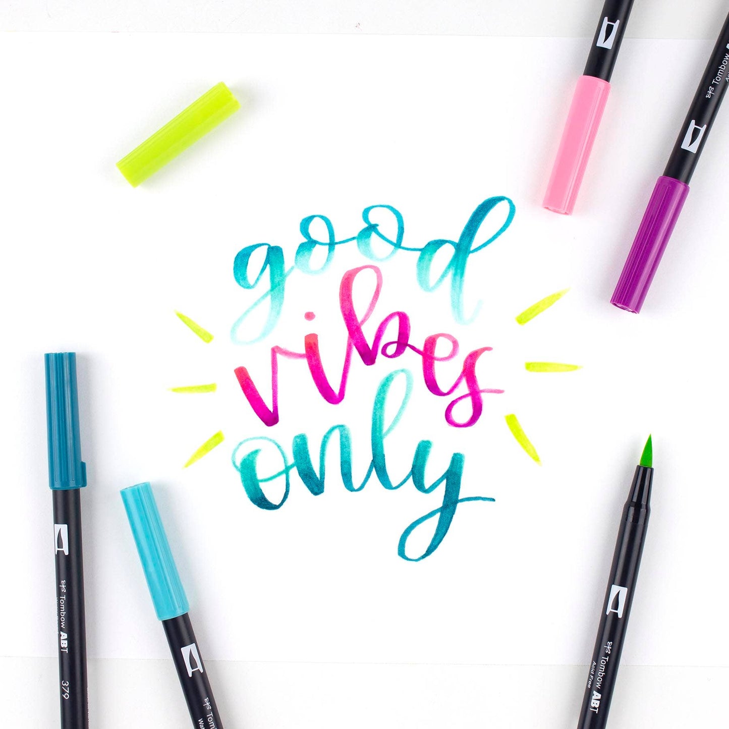 Dual Brush Pen Art Markers - Tropical  6-Pack