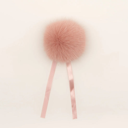 Faux Fur Luxe Pom Pom - Blush