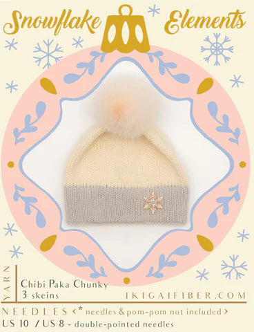 Snowflake Elements Hat Kit - French Vanilla & Cloudy
