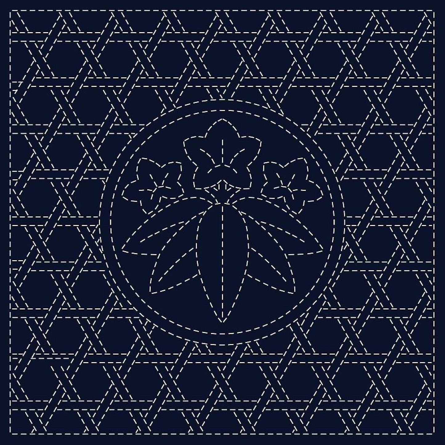 Sashiko Cloth Sasa-Rin-Dou Flower