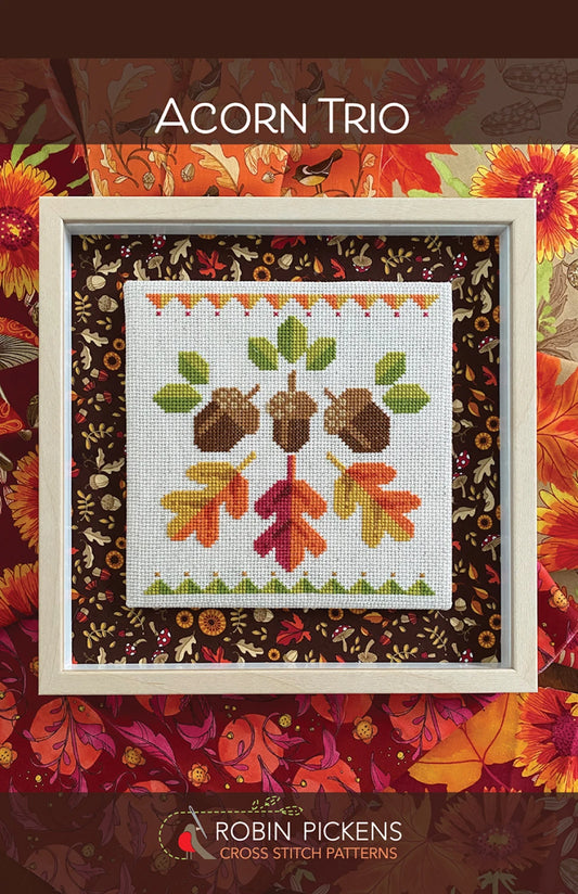 Acorn Trio Cross Stitch Pattern