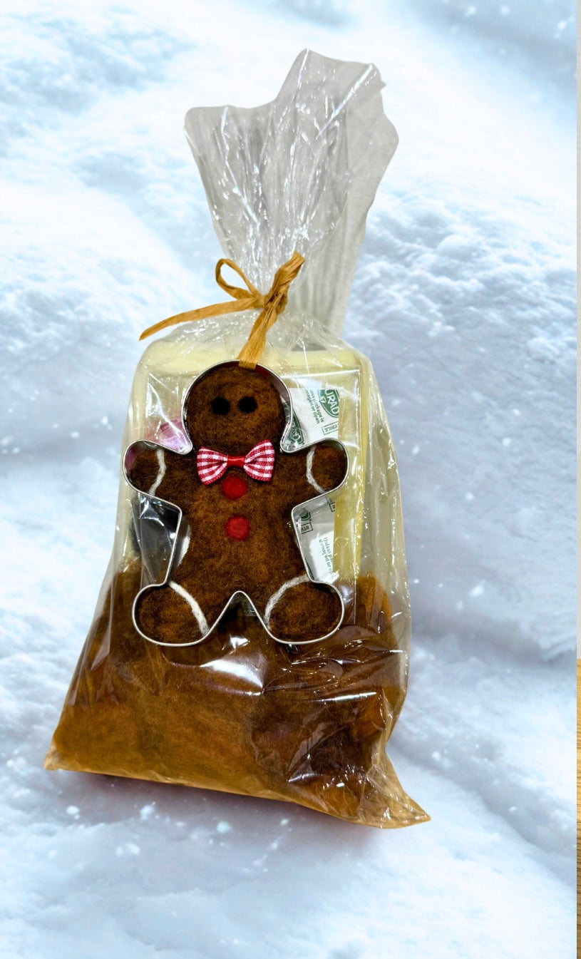 Needle Felted Gingerbread Man Class