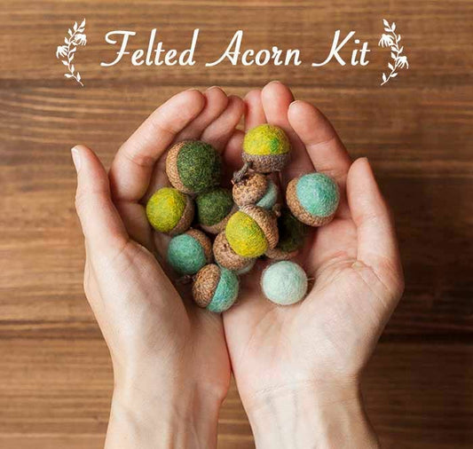 Felted Acorn Kit - Wet Felting