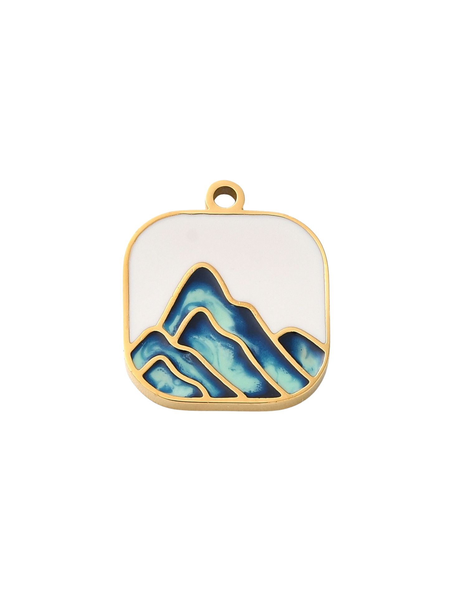 Gold Mountain Range Pendant Charm