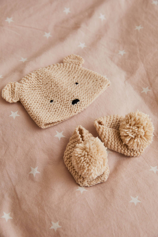 DMC Gift of Stitch Teddy Hat & Booties Knitting Kit, TR107KS