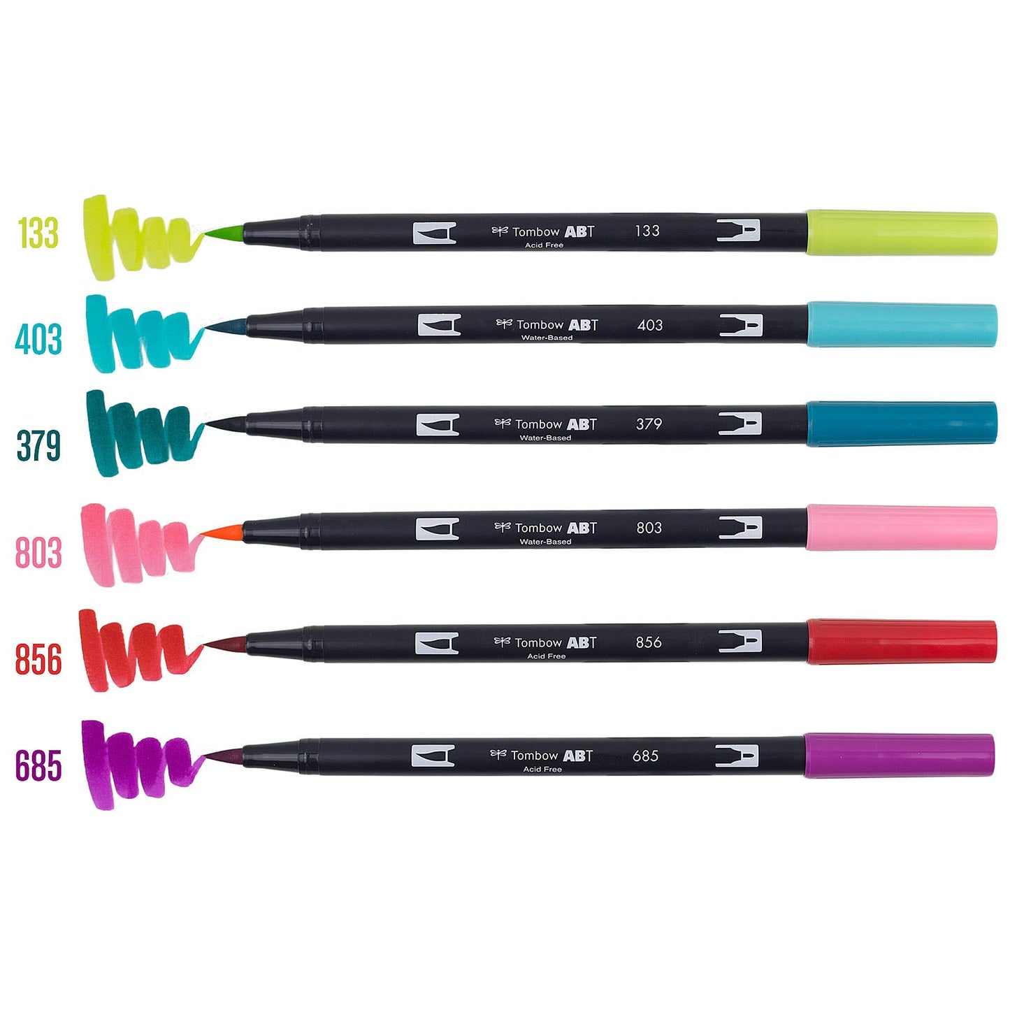 Dual Brush Pen Art Markers - Tropical  6-Pack