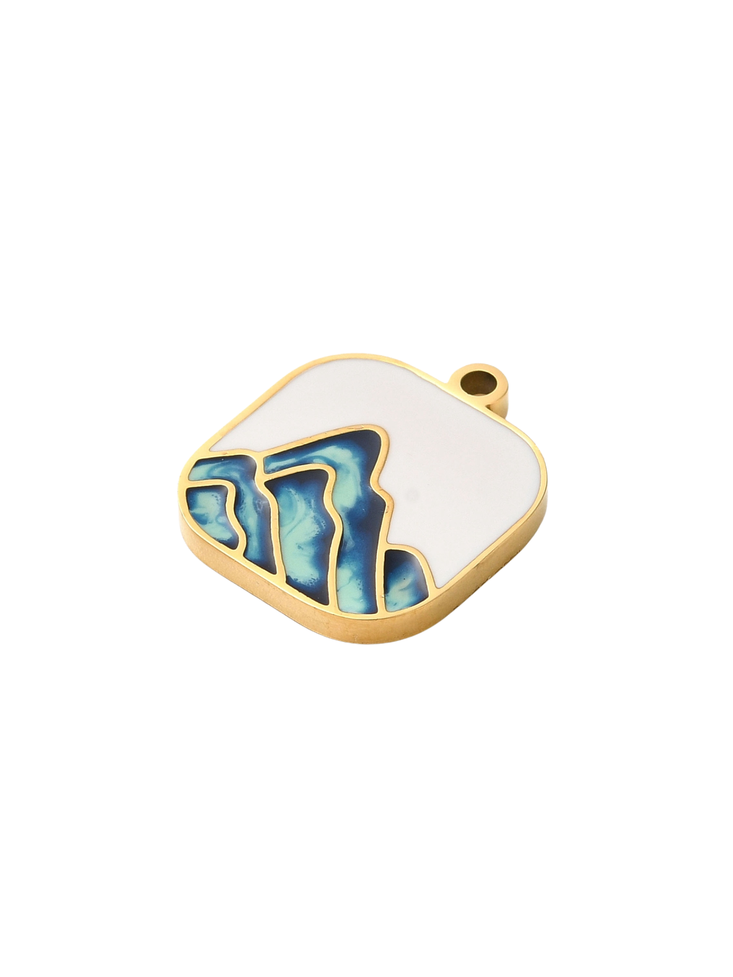 Gold Mountain Range Pendant Charm